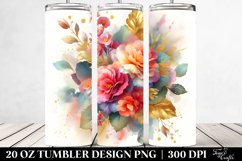 colorful bouquet with begonia splash | 20 oz Tumbler Product Image 2