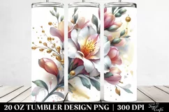 20 Oz Tumbler Sublimation | Abstract Shiny Freesia Product Image 2