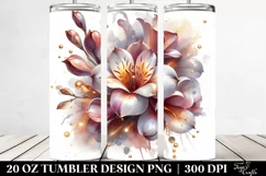 20 Oz Tumbler Sublimation | Abstract Shiny Freesia Product Image 2