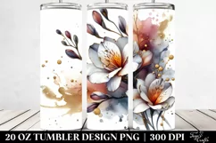 20 Oz Tumbler Sublimation | Abstract Shiny Freesia Product Image 2