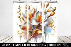 20 Oz Tumbler Sublimation | Abstract Shiny Freesia Product Image 2
