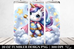 Baby Unicorn Posing as a Hero | 20 oz Tumbler Product Image 2