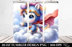 Watercolor Baby Unicorn Hero Balloons | 20 oz Tumbler Product Image 2