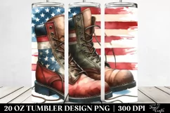 Washed Watercolor Boots | 20 Oz Tumbler Product Image 2
