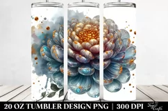 20 Oz Tumbler Sublimation | Glossy Marigold Watercolor Product Image 2