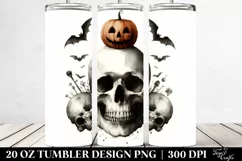 Washed Vintage Skull | 20 Oz Tumbler Product Image 2