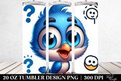Cute Baby Blue Jay Cartoon | 20 Oz Tumbler Product Image 2