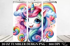 Funny Unicorn Drawing, Style | 20 oz Tumbler Product Image 2