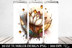 Wooden Stained Tulip Abstract | 20 Oz Tumbler Product Image 2