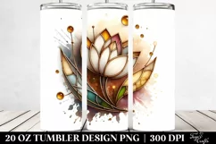 Wooden Stained Tulip Abstract | 20 Oz Tumbler Product Image 2
