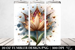Wooden Stained Tulip Abstract | 20 Oz Tumbler Product Image 2