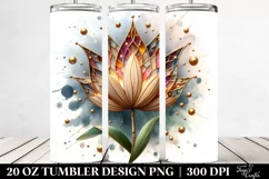 Wooden Stained Tulip Abstract | 20 Oz Tumbler Product Image 2
