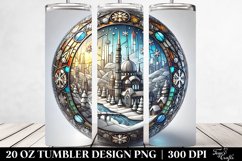 Stained Snow Globe Clipart, Transparent 20 Oz Tumbler Product Image 2