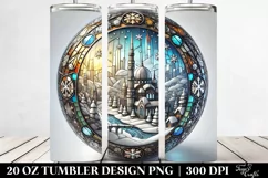 Stained Snow Globe Clipart, Transparent 20 Oz Tumbler Product Image 2