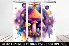 Vibrant Magical Celestial Mushroom 20 Oz Tumbler Product Image 2