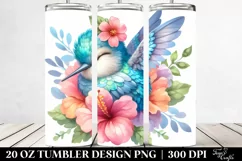 Colorful Sleeping Hummingbird | 20 Oz Tumbler Product Image 2