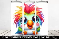 Colorful Crazy Parrot | 20 Oz Tumbler Product Image 2
