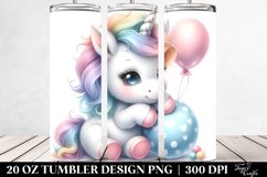 Whimsical Baby Unicorn | 20 Oz Tumbler Product Image 2