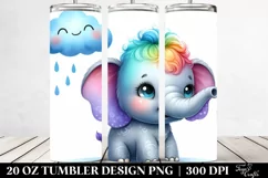 Colorful Smiling Elephant | 20 Oz Tumbler Product Image 2