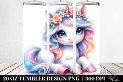 Whimsical Baby Unicorn | 20 Oz Tumbler Product Image 2