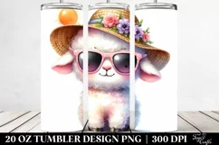 Colorful Sun Hat Baby Lamb | 20 Oz Tumbler Product Image 2