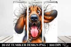Crazy Looking Bloodhound | 20 Oz Tumbler Product Image 2