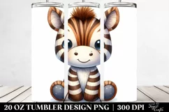 Colorful Plush Zebra | 20 Oz Tumbler Product Image 2