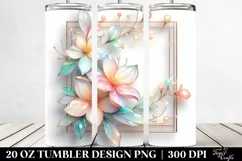 Abstract Jasmine Watercolor 20 Oz Tumbler Product Image 2