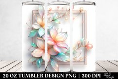 Abstract Jasmine Watercolor 20 Oz Tumbler Product Image 2