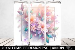 Abstract Jasmine Watercolor 20 Oz Tumbler Product Image 2