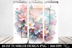 Abstract Jasmine Watercolor 20 Oz Tumbler Product Image 2