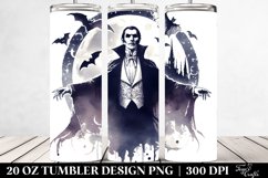 Washed Dracula Halloween | 20 Oz Tumbler Product Image 2