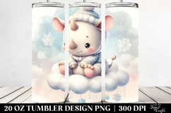 Cute Baby Rhino | 20 Oz Tumbler Product Image 2