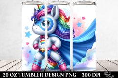 Cute Baby Unicorn Posing as a Hero | 20 oz Tumbler Product Image 2
