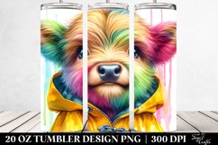 Colorful Baby Highland Cow | 20 Oz Tumbler Product Image 1