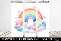 Colorful Pastel Rainbow 20 Oz Tumbler Product Image 2