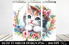 Colorful Cute Cat | 20 Oz Tumbler Product Image 2