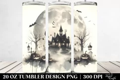 Washed Full Moon Halloween | 20 Oz Tumbler Product Image 2