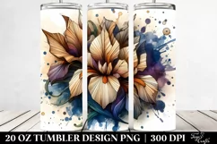 Abstract Wooden Stained Iris | 20 oz Tumbler Product Image 2