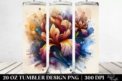 Abstract Wooden Stained Iris | 20 oz Tumbler Product Image 2