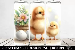 Watercolor Baby Chicken | 20 Oz Tumbler Product Image 2