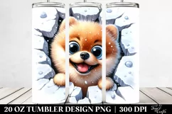 Crazy Funny Pomeranian | 20 Oz Tumbler Product Image 2