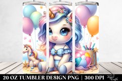 Cute Baby Unicorn with Beachwear | 20 oz Tumbler Product Image 2