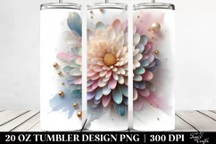 y Chrysanthemum, Transparent 20 Oz Tumbler Product Image 2