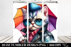 Cute Funny Cat Posing 20 Oz Tumbler Product Image 2