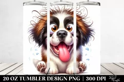 Crazy Funny Saint Bernard | 20 Oz Tumbler Product Image 2