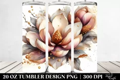 Abstract Shiny Magnolia | 20 Oz Tumbler Product Image 2