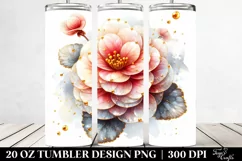 Detailed Begonia | 20 Oz Tumbler Product Image 2