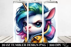 Cute Unicorn Posed, Transparent 20 Oz Tumbler Product Image 2