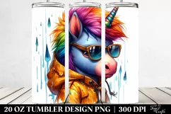 Cute Unicorn Posed, Transparent 20 Oz Tumbler Product Image 2